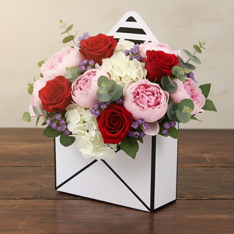 Valentine Envelope Boxes, Folding Portable Waterproof Flower Storage Box, Can Be Used to Place Gifts and Flowers, Suitable for Anniversary Wedding Birthday Party Arrangements - Image 2